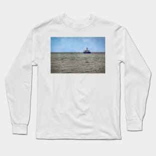 Lake Huron Fourteen Foot Shoal Lighthouse Long Sleeve T-Shirt